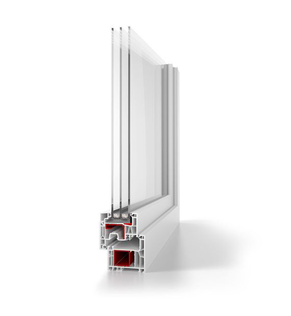 IDEAL NEO AD PVC lango profilio 3D pjūvis
